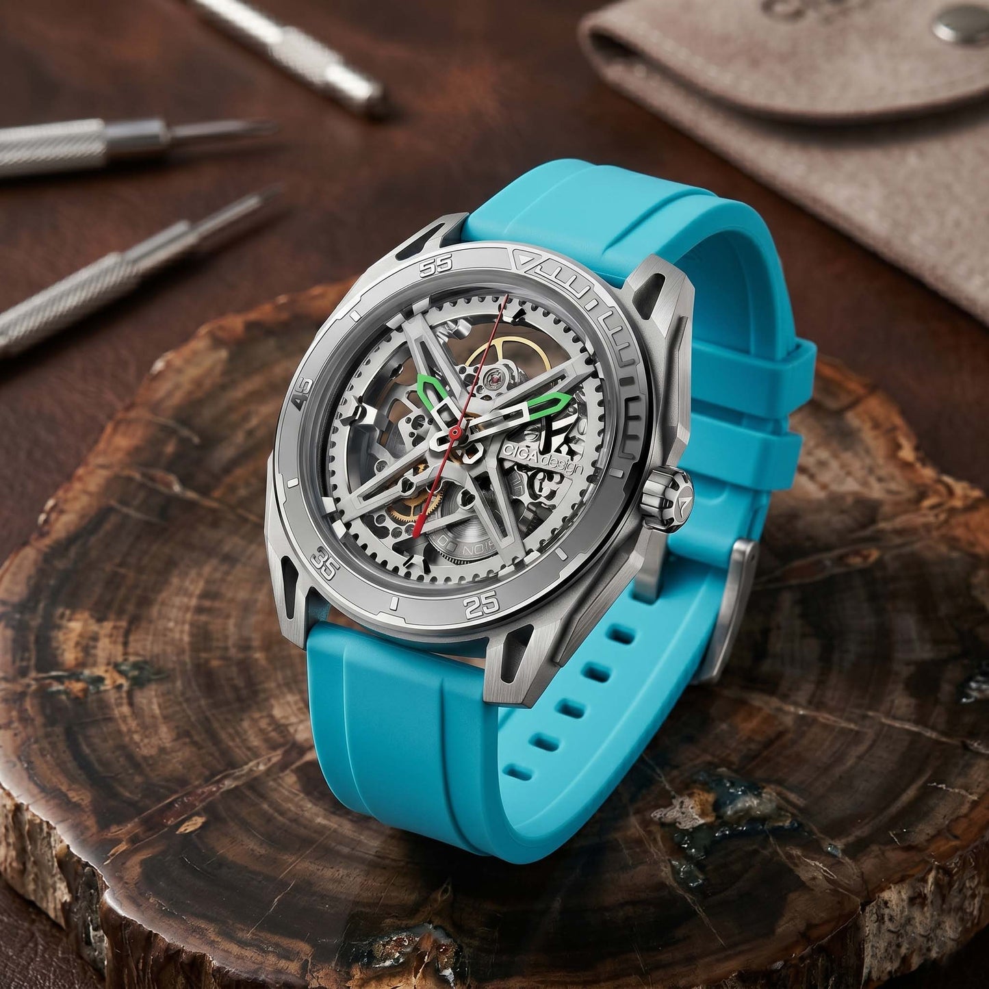 ROANSTRAPS | "Tiffany Vitality" - Minimalist FKM Rubber Watch Strap, Grade 5 Titanium Hardware (Custom Engraving Included)