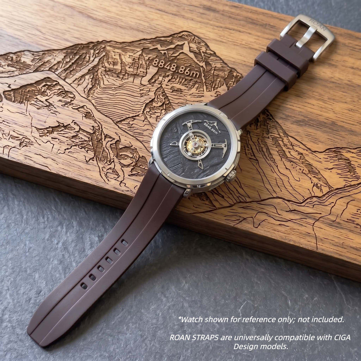 ROANSTRAPS | "Dual-Track Saddle" - Premium FKM Rubber Watch Strap