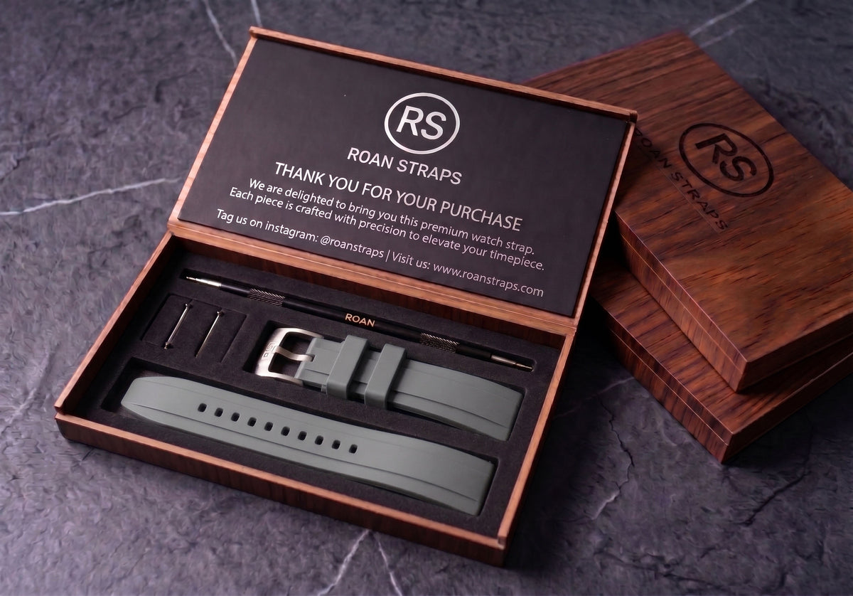 ROANSTRAPS | "Summit Slate" - Adventure-Ready FKM Rubber Watch Strap