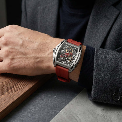 ROANSTRAPS | "Dual-Track Velocity" - Premium FKM Rubber Watch Strap, Grade 5 Titanium Hardware (Custom Engraving Included)