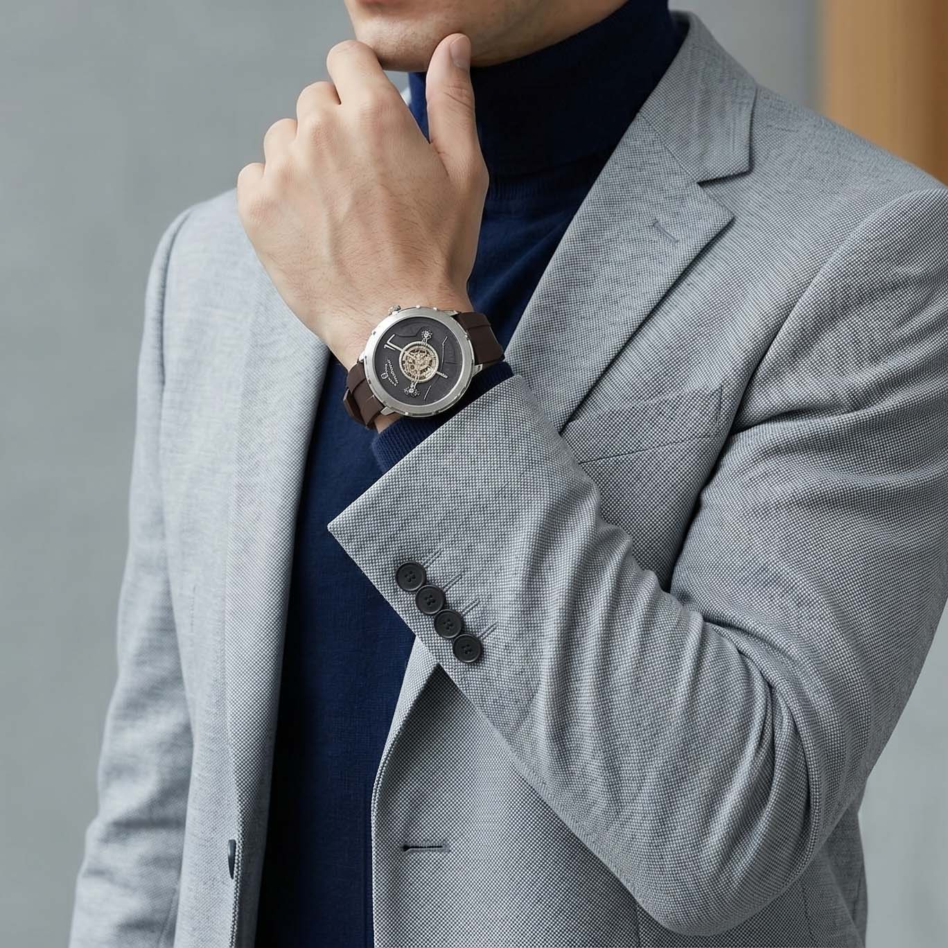 ROANSTRAPS | "Dual-Track Saddle" - Premium FKM Rubber Watch Strap, Grade 5 Titanium Hardware (Custom Engraving Included)