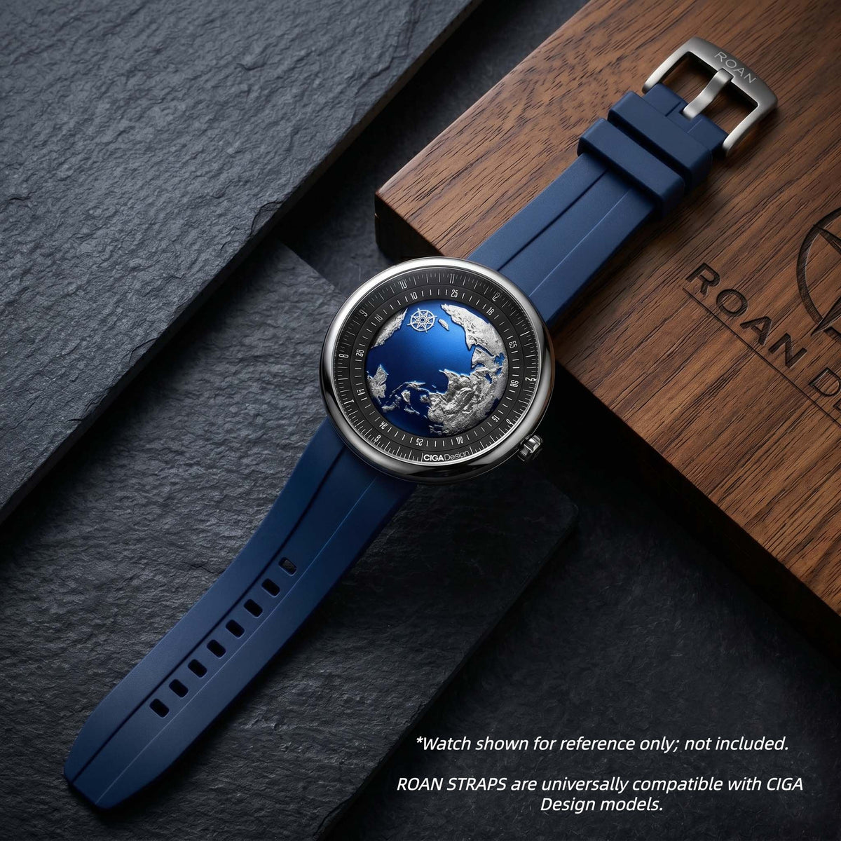 ROANSTRAPS | "Dual-Track Abyss" - Premium FKM Rubber Watch Strap