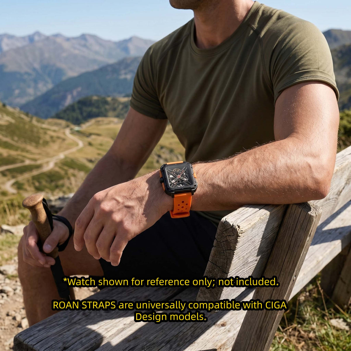 ROANSTRAPS | Vivid Orange - Aero-Vent Series | Premium FKM Rubber Watch Strap