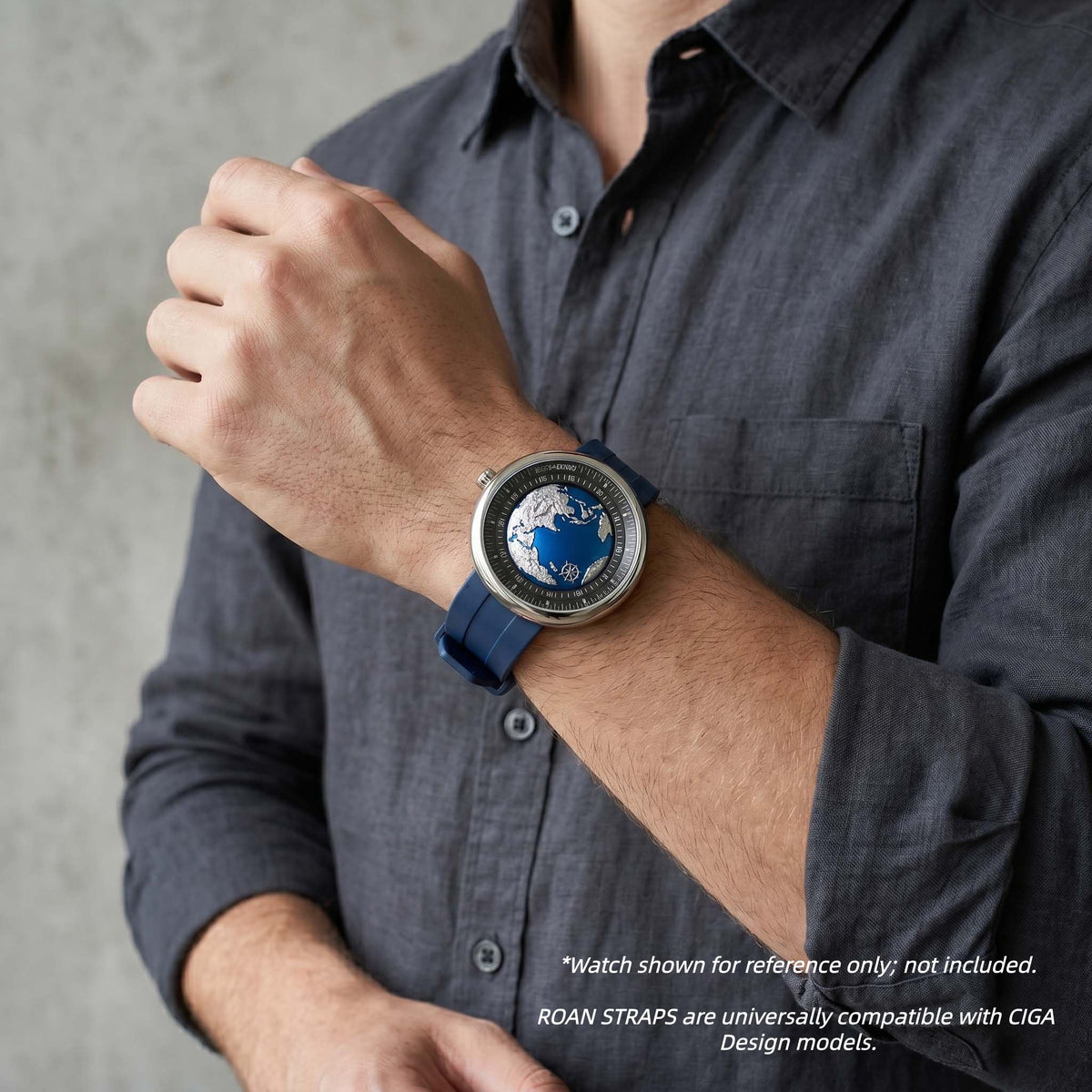 ROANSTRAPS | "Dual-Track Abyss" - Premium FKM Rubber Watch Strap