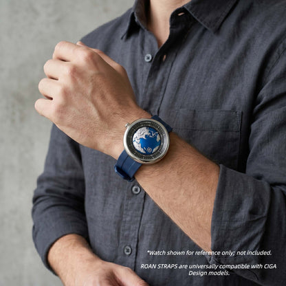 ROANSTRAPS | "Dual-Track Abyss" - Premium FKM Rubber Watch Strap