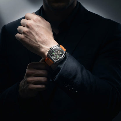 ROANSTRAPS | "Dual-Track Ignition" - Premium FKM Rubber Watch Strap, Grade 5 Titanium Hardware (Custom Engraving Included)