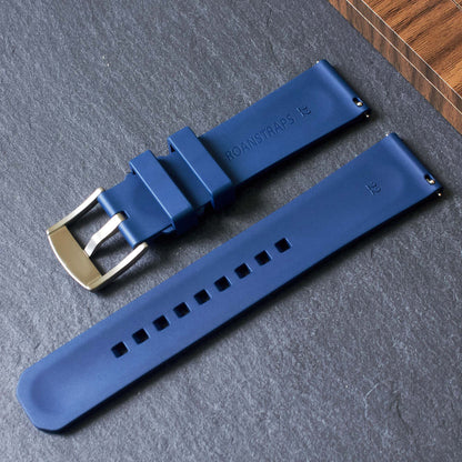ROANSTRAPS | Midnight Blue - Core-Weave Series | Premium FKM Rubber Watch Strap, Grade 5 Titanium Hardware