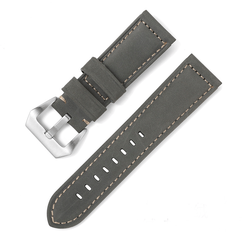ROAN Straps | Handmade  Black Italian Leather Watch Strap - Premium Artisanal Watch Band (20mm 22mm 24mm)