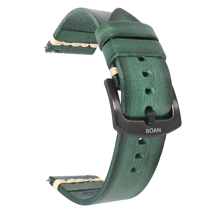 ROAN Straps | Brown Italian hand-tanned cowhide watch strap - Retro rugged style (20mm 22mm 24mm)
