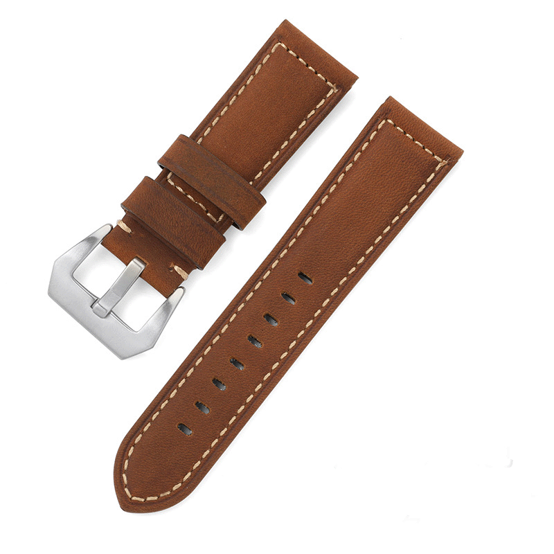 ROAN Straps | Handmade  Gray Italian Leather Watch Strap - Premium Artisanal Watch Band (20mm 22mm 24mm)