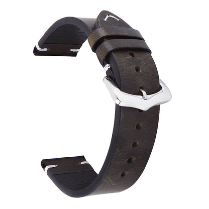 ROAN Straps | Yellowish-Brown Handmade Crazy Horse Leather Watch Strap,Vintage Genuine Leather Band（ 18mm 19mm 20mm 21mm 22mm 24mm）