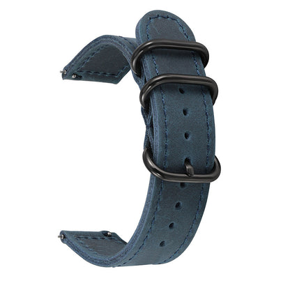 ROAN Straps | Handmade  Brown Italian Leather Watch Strap with Black Pin Buckle - Retro rugged aesthetic design (18mm 20mm 22mm)