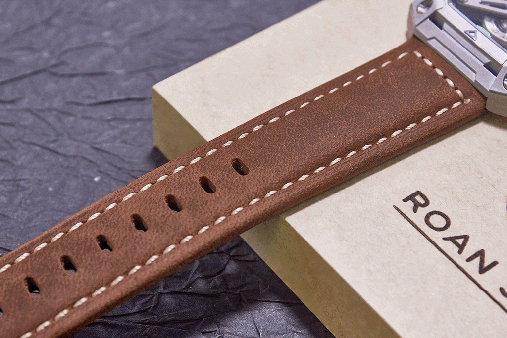 ROAN Straps | Handmade  Dark Brown Italian Leather Watch Strap - Premium Artisanal Watch Band (20mm 22mm 24mm)