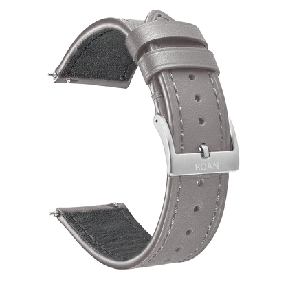 ROAN Straps | Dark Brown Italian Leather Watch Strap with Silver Pin Buckle - Handmade Artisanal Watch Band (20mm 22mm 24mm)