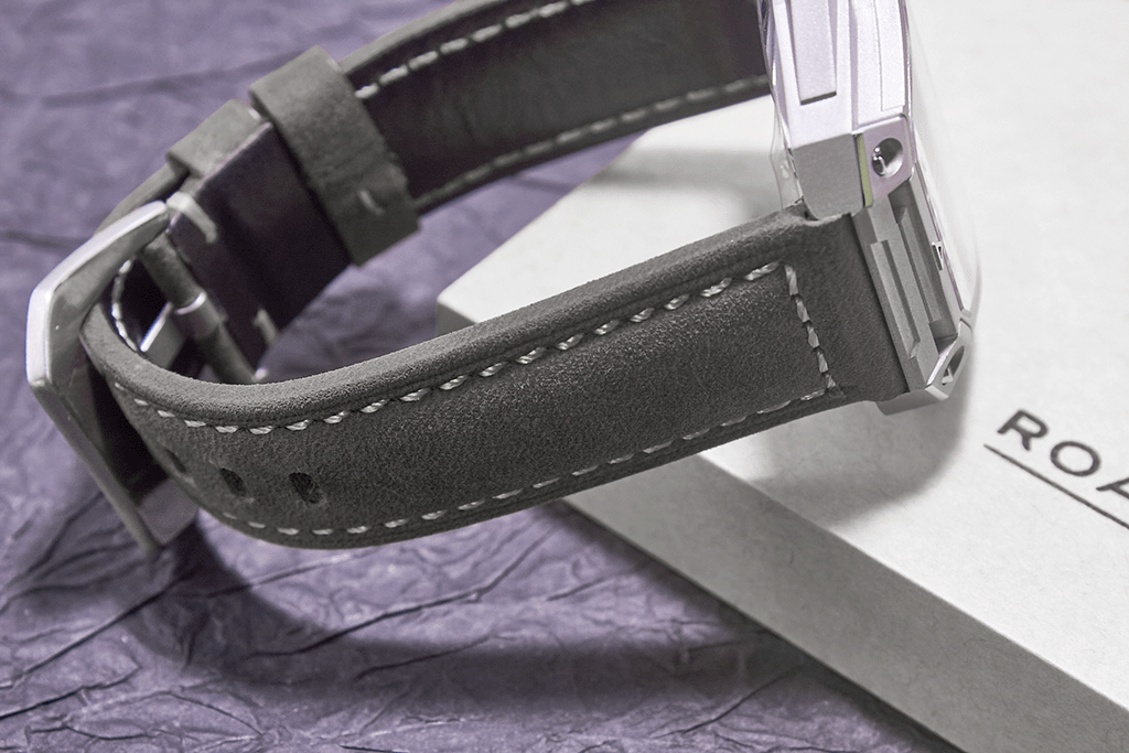 ROAN Straps | Handmade  Gray Italian Leather Watch Strap - Premium Artisanal Watch Band (20mm 22mm 24mm)