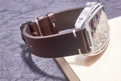 ROAN Straps | Dark Brown Handmade Crazy Horse Leather Watch Strap,Vintage Genuine Leather Band（ 18mm 19mm 20mm 21mm 22mm 24mm）