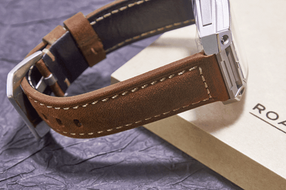 ROAN Straps | Handmade  Dark Brown Italian Leather Watch Strap - Premium Artisanal Watch Band (20mm 22mm 24mm)