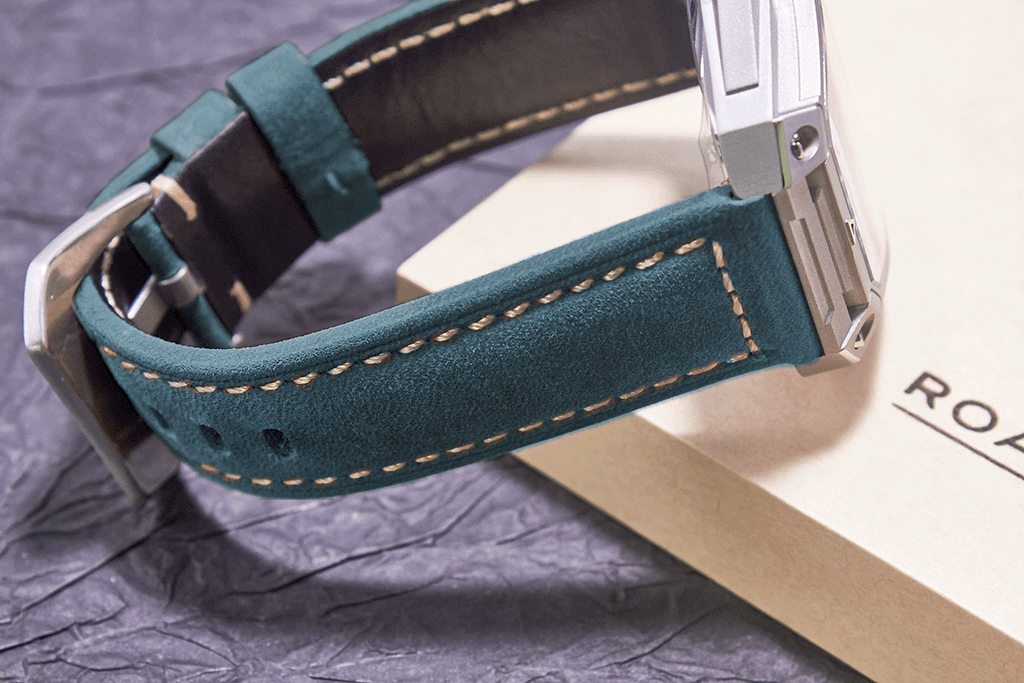 ROAN Straps | Handmade  Blue Italian Leather Watch Strap - Premium Artisanal Watch Band (20mm 22mm 24mm)