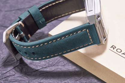 ROAN Straps | Handmade  Blue Italian Leather Watch Strap - Premium Artisanal Watch Band (20mm 22mm 24mm)