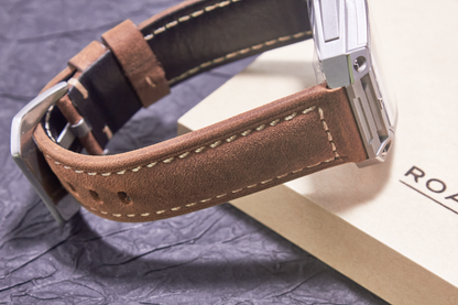 ROAN Straps | Handmade Brown Italian Leather Watch Strap - Premium Artisanal Watch Band (20mm 22mm 24mm)