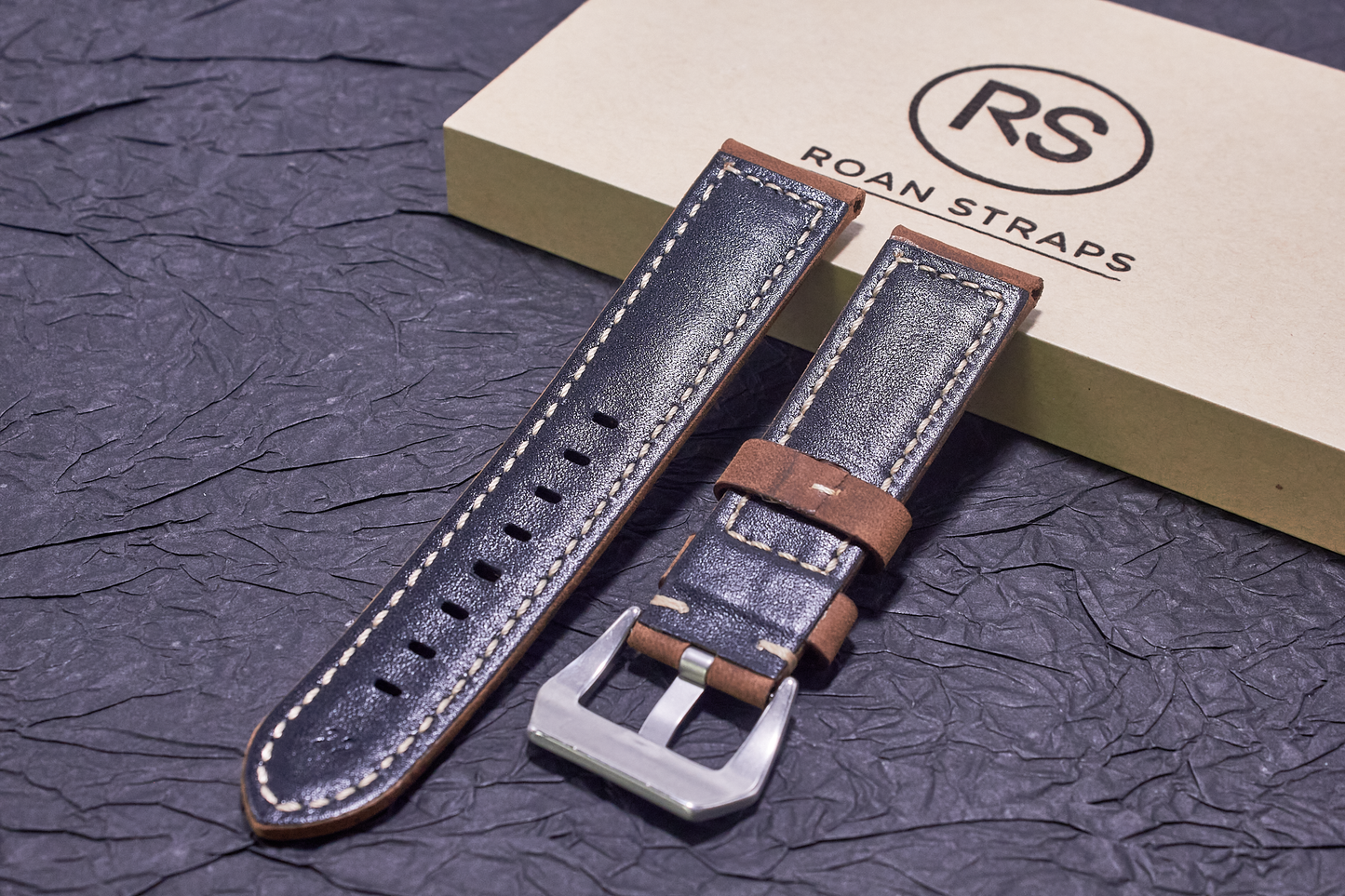 ROAN Straps | Handmade Brown Italian Leather Watch Strap - Premium Artisanal Watch Band (20mm 22mm 24mm)