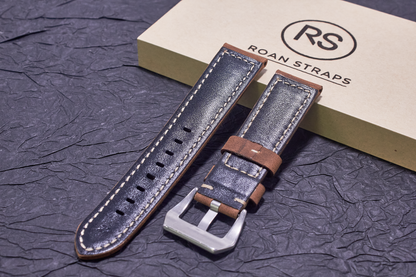 ROAN Straps | Handmade Brown Italian Leather Watch Strap - Premium Artisanal Watch Band (20mm 22mm 24mm)