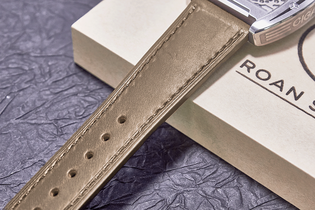 ROAN Straps | Tan Brown Italian Leather Watch Strap with Silver Pin Buckle - Handmade Artisanal Watch Band (20mm 22mm 24mm)