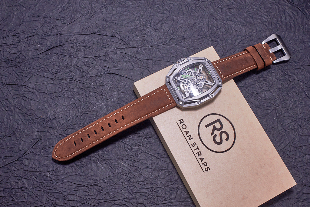 ROAN Straps | Handmade  Dark Brown Italian Leather Watch Strap - Premium Artisanal Watch Band (20mm 22mm 24mm)