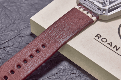 ROAN Straps | Dark Brown Italian hand-tanned cowhide watch strap - Retro rugged style (20mm 22mm 24mm)