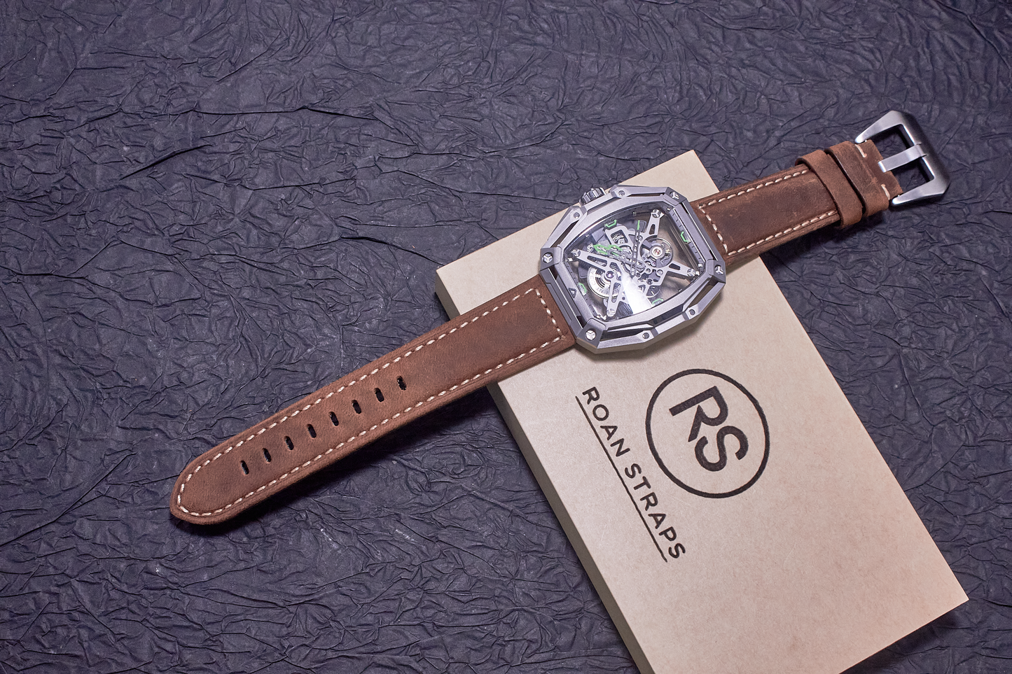 ROAN Straps | Handmade Brown Italian Leather Watch Strap - Premium Artisanal Watch Band (20mm 22mm 24mm)