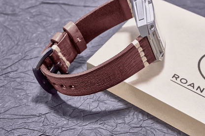 ROAN Straps | Dark Brown Italian hand-tanned cowhide watch strap - Retro rugged style (20mm 22mm 24mm)