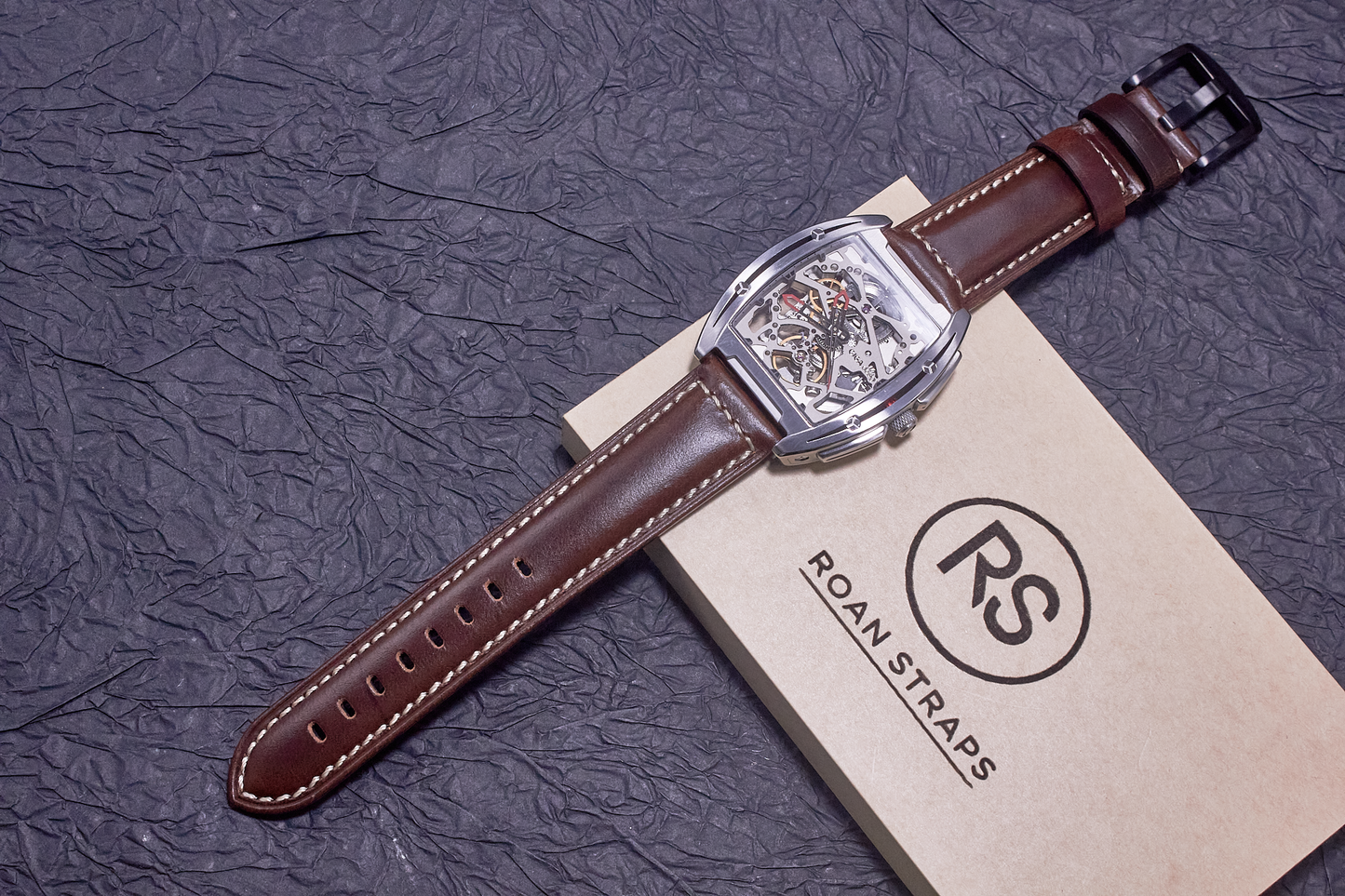 ROAN Straps  |  Dark Brown Italian Calfskin Watch Strap - Artisan Tanned & Hand-Finished（18mm 19mm 20mm 21mm 22mm）