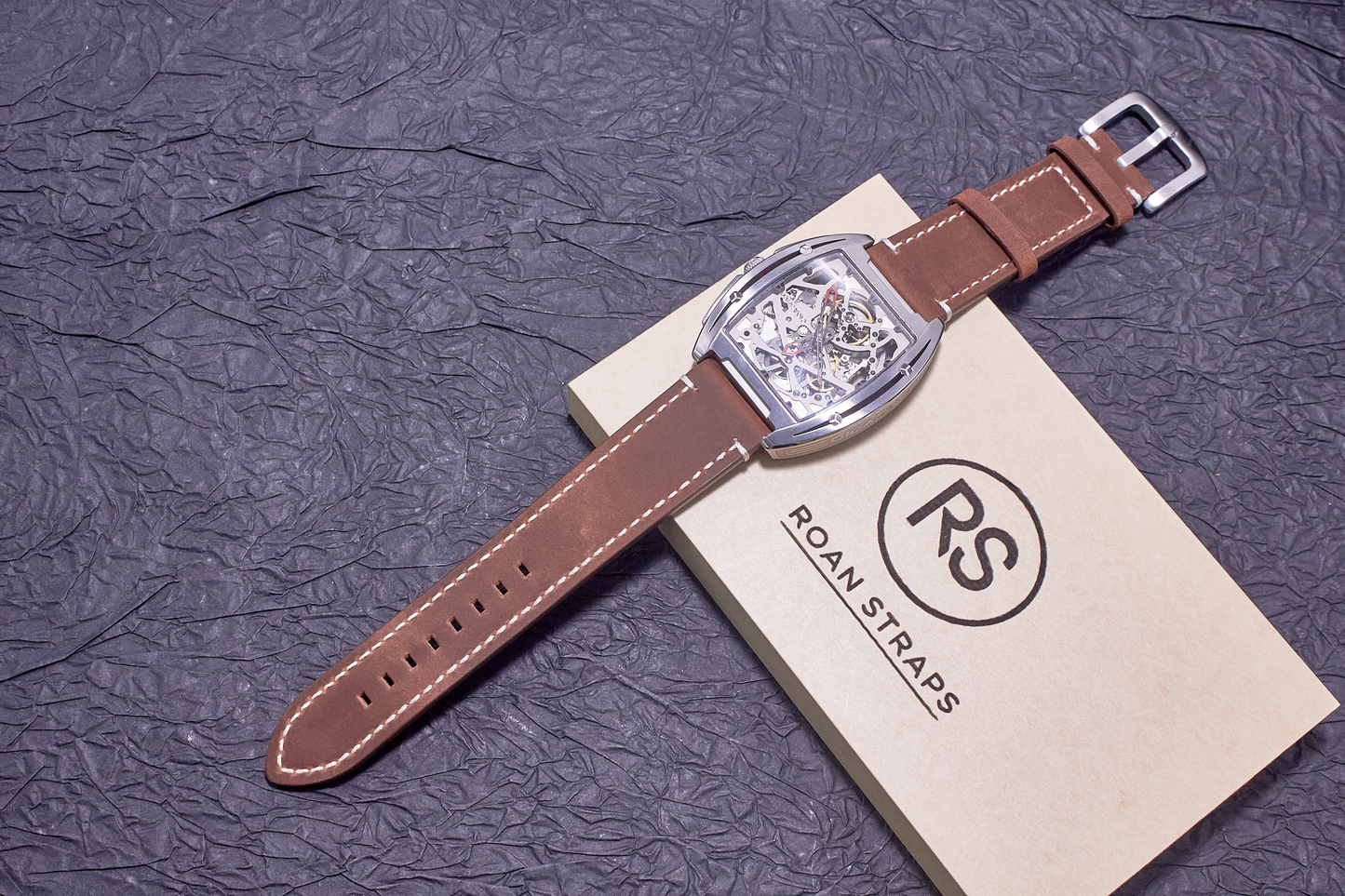 ROAN Straps | Dark Brown Italian Leather Watch Strap - Vintage Retro Design with Modern Craftsmanship（18mm 19mm 20mm 21mm 22mm 24mm)