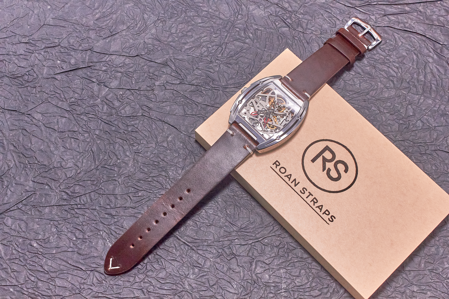 ROAN Straps | Dark Brown Handmade Crazy Horse Leather Watch Strap,Vintage Genuine Leather Band（ 18mm 19mm 20mm 21mm 22mm 24mm）