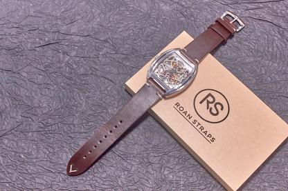 ROAN Straps | Dark Brown Handmade Crazy Horse Leather Watch Strap,Vintage Genuine Leather Band（ 18mm 19mm 20mm 21mm 22mm 24mm）