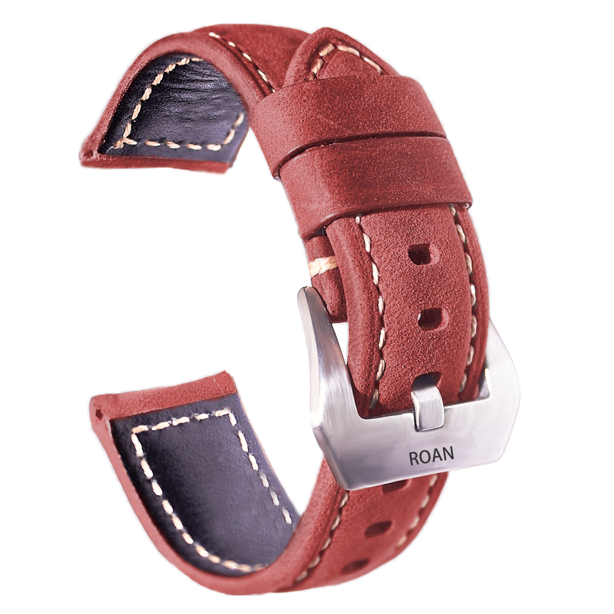 ROAN Straps | Handmade Brown Italian Leather Watch Strap - Premium Artisanal Watch Band (20mm 22mm 24mm)