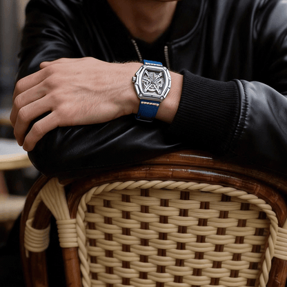 ROAN Straps | Blue Italian hand-tanned cowhide watch strap - Retro rugged style (20mm 22mm 24mm)
