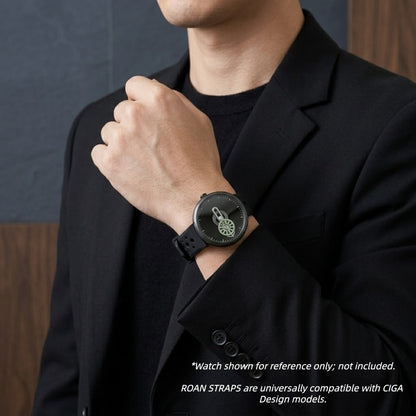 ROANSTRAPS | Phantom Black - Aero-Vent Series | Premium FKM Rubber Watch Strap