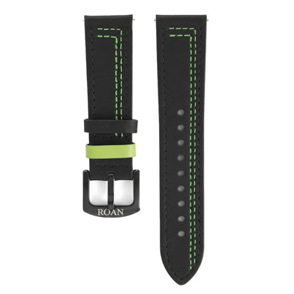 ROAN Straps  |  Genuine Leather Watch Strap - Vintage Dark Brown with Yellow Contrast Stitching(18mm 19mm 20mm 21mm 22mm 24mm)
