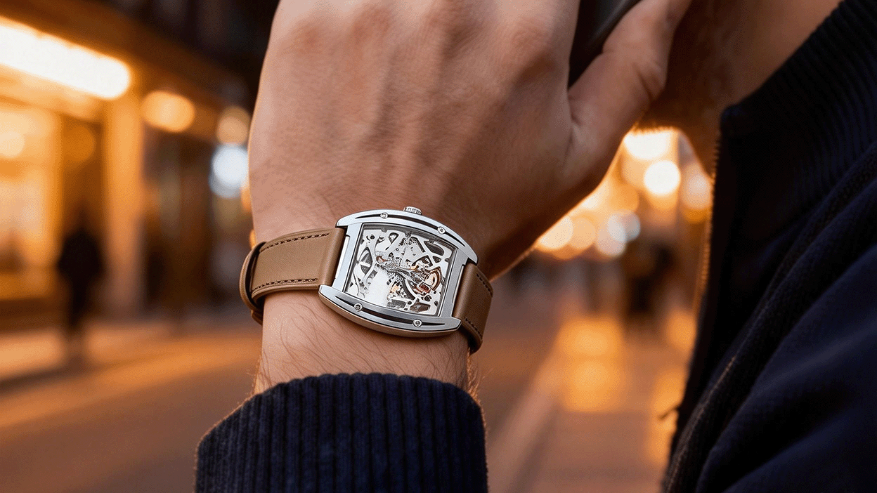 ROAN Straps | Tan Brown Italian Leather Watch Strap with Silver Pin Buckle - Handmade Artisanal Watch Band (20mm 22mm 24mm)