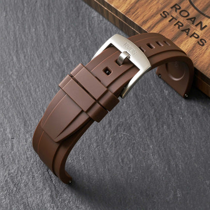 ROAN STRAPS | Pro-Vent Aerospace-Grade FKM Rubber Watch Band - Signal Solar Orange (20mm, 22mm)