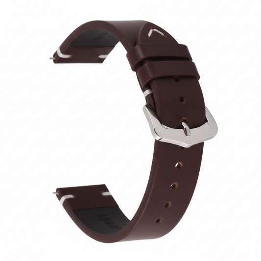 ROAN Straps | Dark Brown Handmade Crazy Horse Leather Watch Strap,Vintage Genuine Leather Band（ 18mm 19mm 20mm 21mm 22mm 24mm）