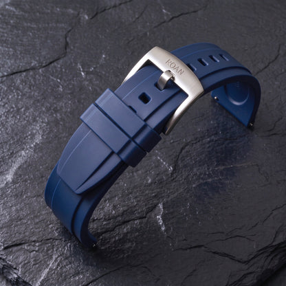 ROAN STRAPS | "Pro-Vent" Solar Orange High-Density FKM Rubber Watch Band with Pure Titanium Buckle