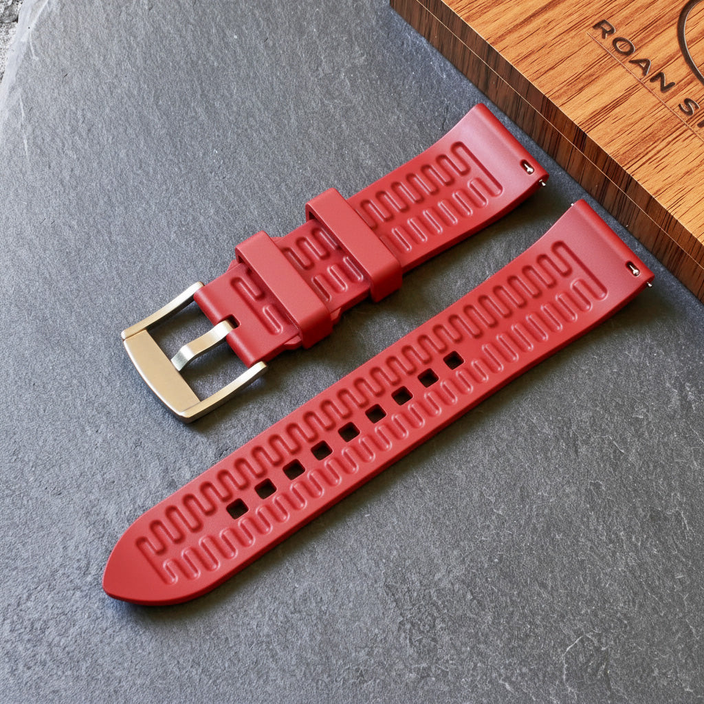 ROANSTRAPS | "Crimson" - Premium FKM Rubber Watch Strap
