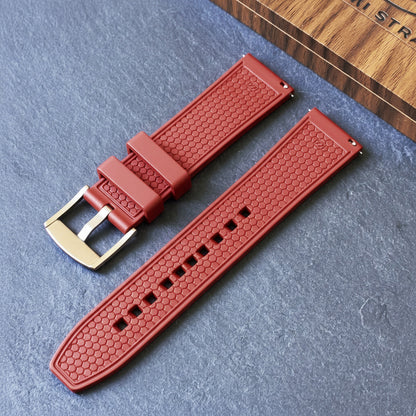 ROANSTRAPS | "Velocity Grid" - Premium FKM Rubber Watch Strap, Grade 5 Titanium Hardware (Custom Engraving Included)