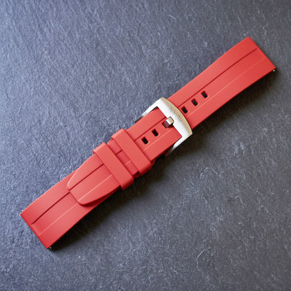 ROANSTRAPS | "Dual-Track Velocity" - Premium FKM Rubber Watch Strap, Grade 5 Titanium Hardware (Custom Engraving Included)