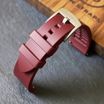 ROANSTRAPS | "Espresso" - Premium FKM Rubber Watch Strap, Grade 5 Titanium Hardware (Custom Engraving Included)