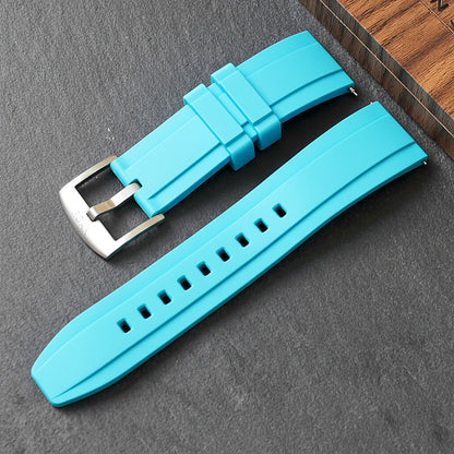 ROANSTRAPS | „Tiffany Vitality“ – Minimalistisches FKM-Kautschuk-Uhrenarmband, Grade 5 Titan-Hardware (inkl. individueller Gravur)