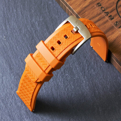 ROANSTRAPS | Midnight Blue - Core-Weave Series | Premium FKM Rubber Watch Strap, Grade 5 Titanium Hardware