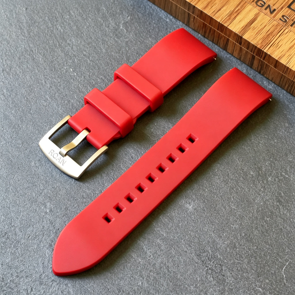 ROANSTRAPS | "Crimson" - Premium FKM Rubber Watch Strap